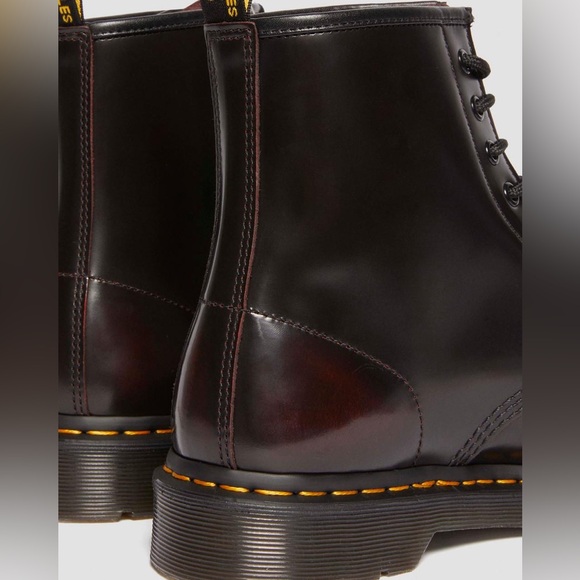 Dr Doc Martens 1460 Cherry Red Arcadia Leather Combat Boots STUNNING - Picture 5 of 16